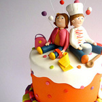 Kids tiered cake